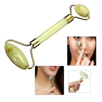 

Face MassagerGreen Roller and Gua Sha Tools Set by Natural Jade Scraper Massager with Stones for Face Neck Back and Jawline