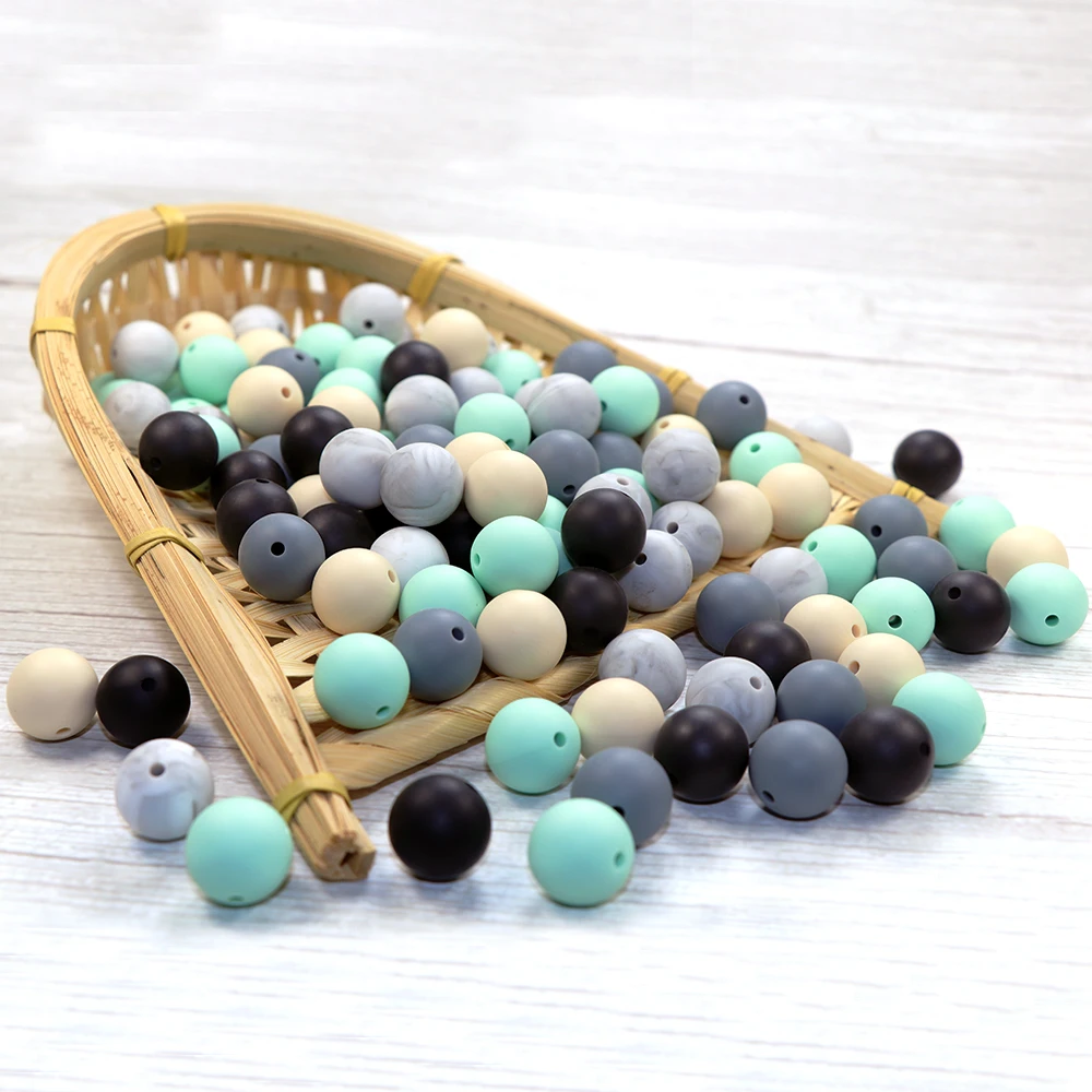 Joepada 100Pcs/lots 9/12/15mm Silicone Beads BPA Free Making Baby Teething Necklace Toy Silcone Teething Beads Baby Teether 10 12 14 15 16 18 20 25 30mm natural color wood beads diy beads baby teether child teething wooden beads for jewelry making