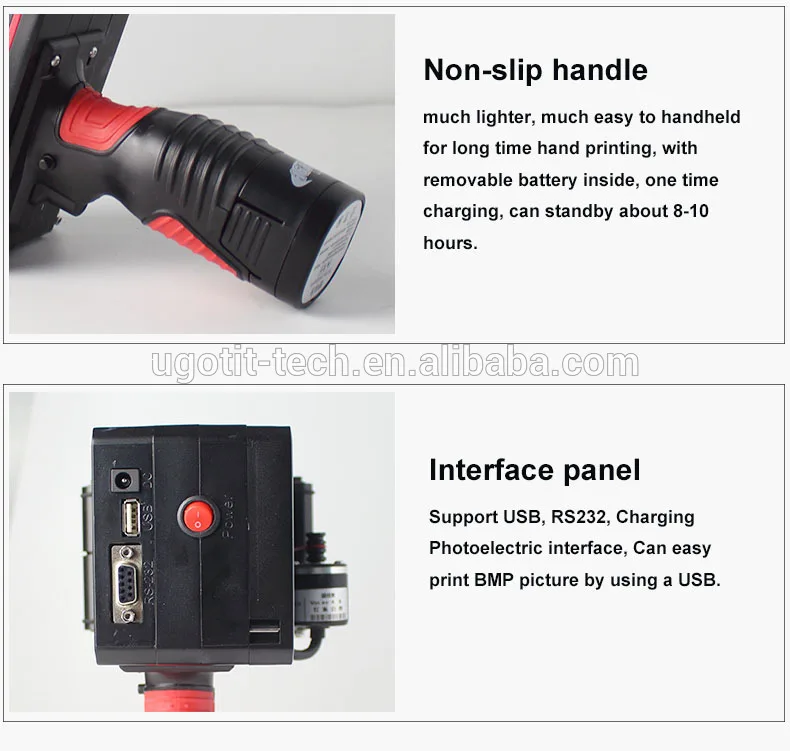 Factory Price 50mm height large character Touch Screen Hand Held Inkjet Printer For Wood