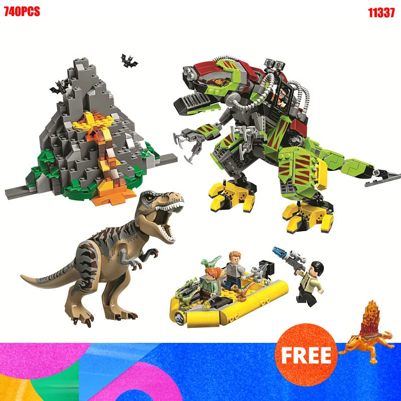 New Jurassic World Dinosaur Set With 10925 10926 10928 Model Building Blocks Bricks With Legoinglys Toy 3