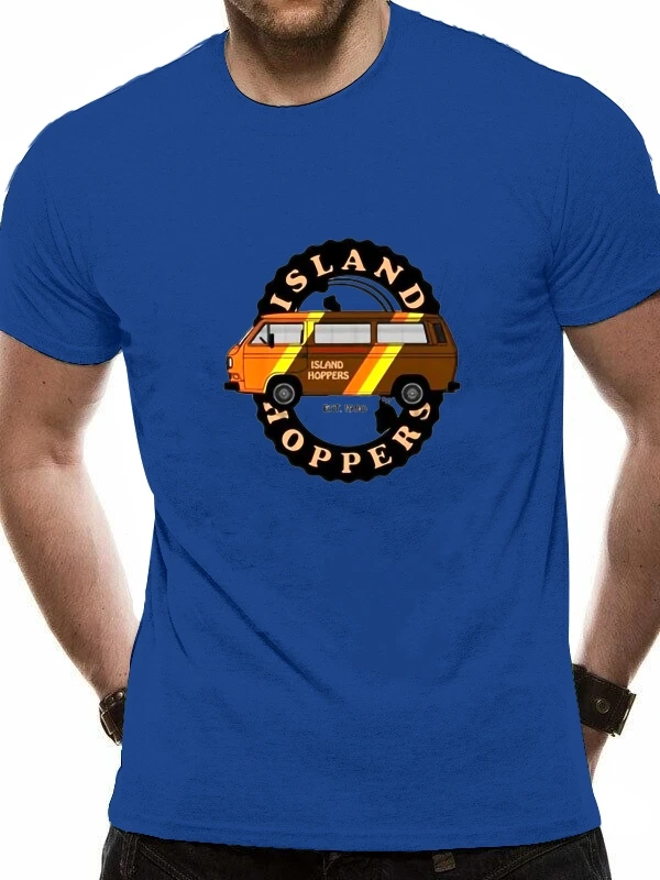 Island Hoppers Vanagon DIY Tee Men Clothes Short Sleeve Slim Fit T Shirt Cotton T-Shirt Casual Shirts Zl | Мужская одежда