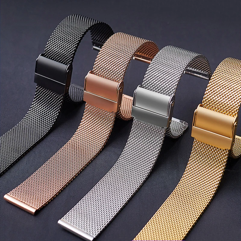 For DW Watch Steel Band Mesh Strap for Daniel Wellington Watch Band Metal Ultra thin Universal Stainless Bracelet 10 22 mm|Watchbands| - AliExpress