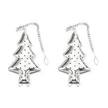 2 шт. чайный чайник из нержавеющей стали, креативный Чайный фильтр в форме дерева, ситечко для заварки чая для домашнего чайного магазина