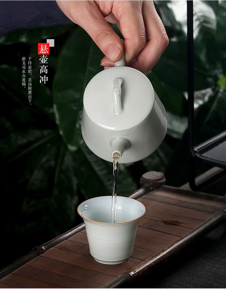 Fang ran Celadon Sail Three-force Tureen jiang jun hu цвета морской волны керамический чайный набор подарочные настраиваемые, с логотипом