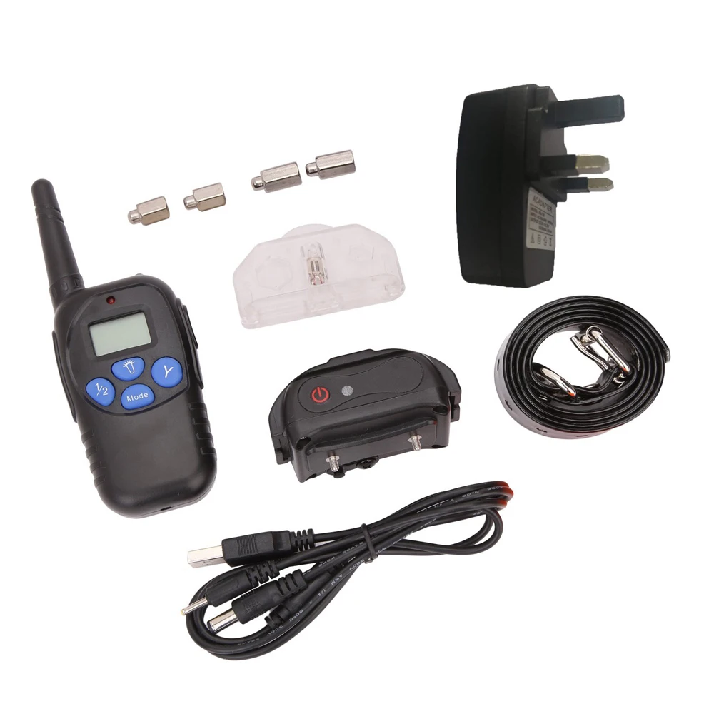 Дистанционный электрический электроошейник для собак водонепроницаемый перезаряжаемый ошейник для дрессировки собак звуковой сигнал Вибрационный Электрический ударный электрический ошейник с ЖК-дисплеем