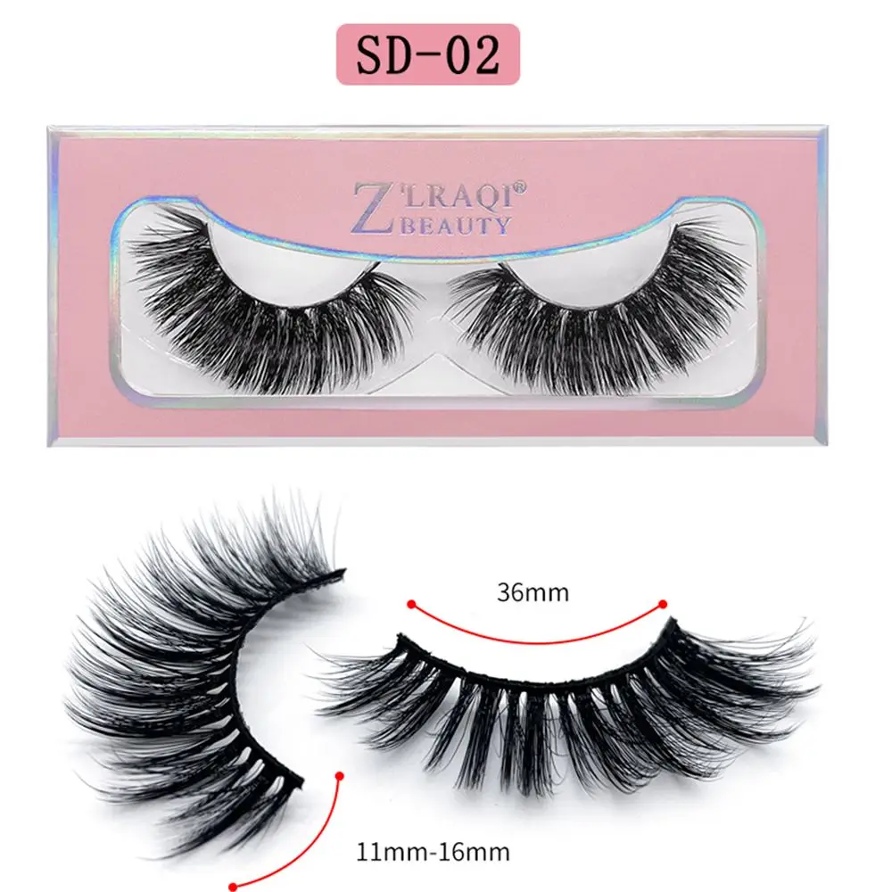 Mink Eyelashes Criss-Cross Natural Fake lashes Length 25mm Makeup 3D Mink Lashes Extension Eyelash Beauty - Color: 10