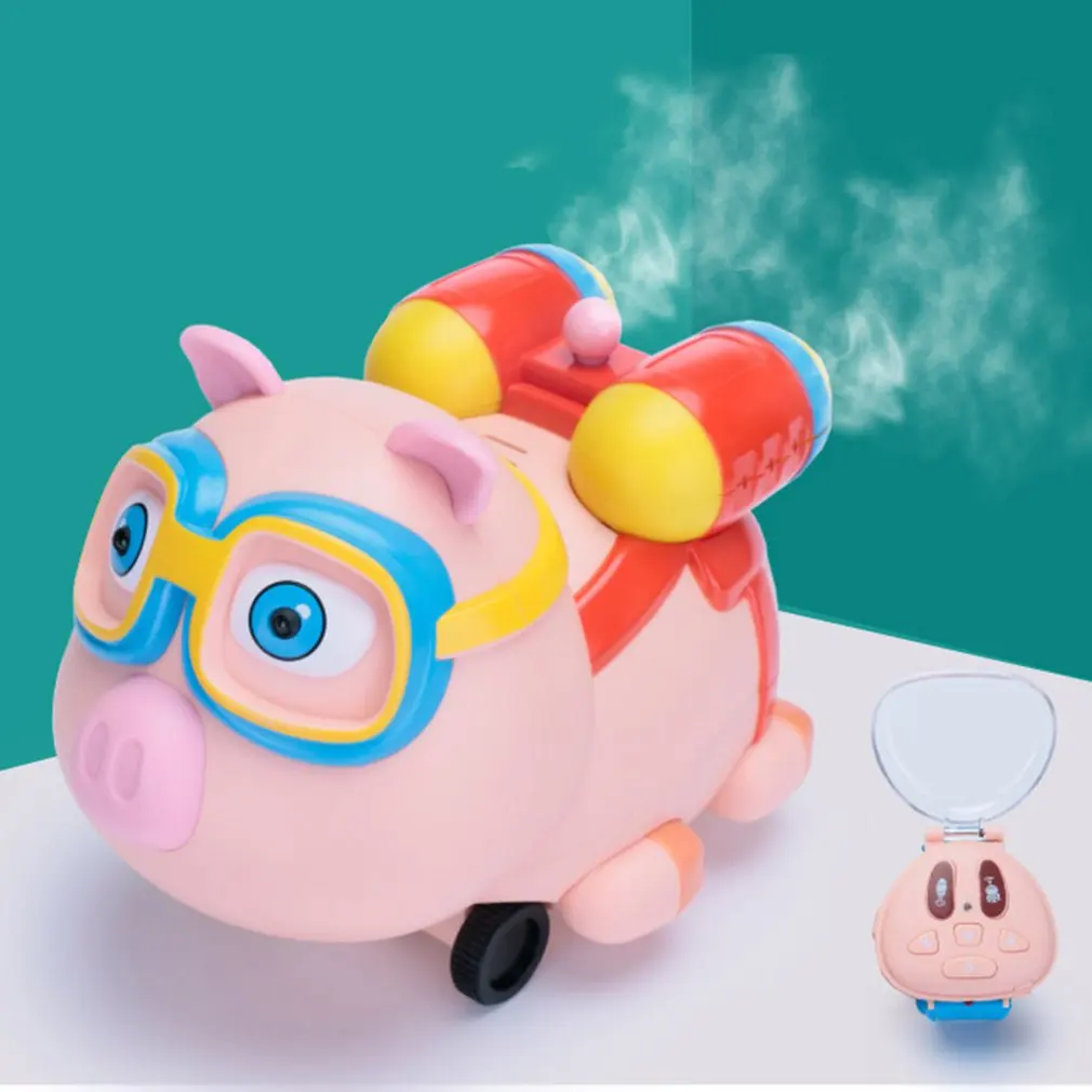 Поросенок маленькая восьмерка игрушка Детские часы с пультом дистанционного управления автомобиль Смарт следующая игрушка мультфильм спрей игрушка автомобиль подарок