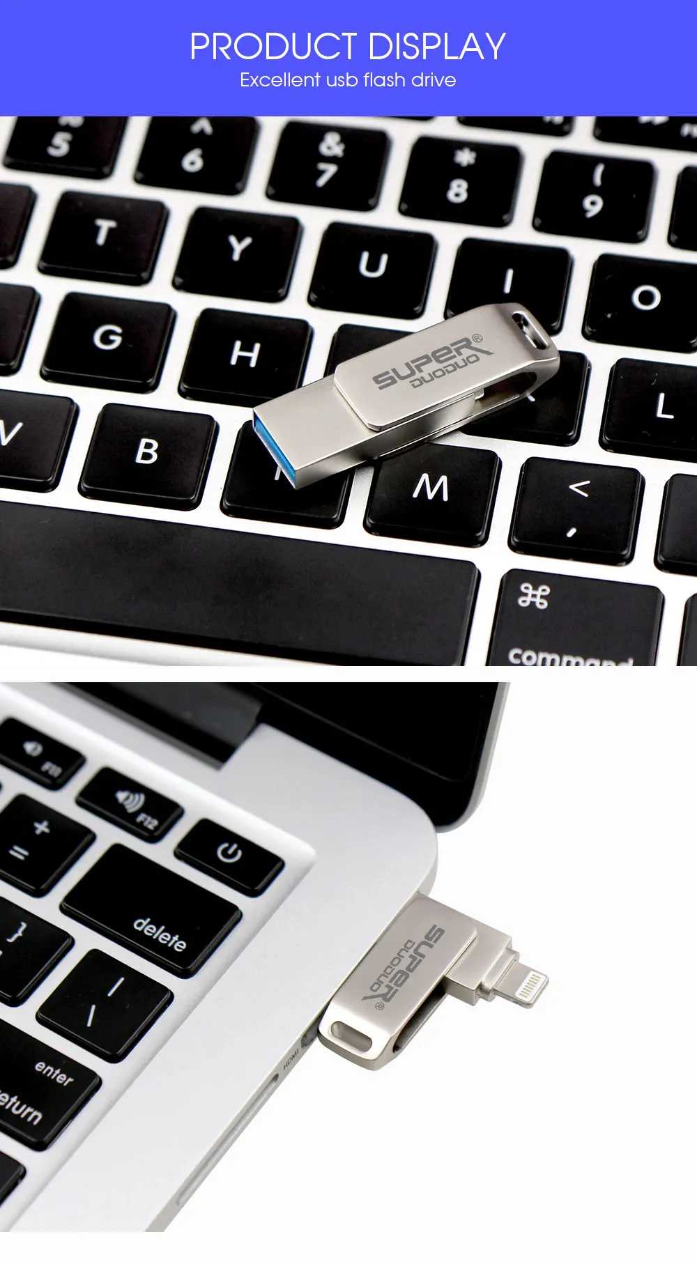 2в1 128 Гб 64 ГБ 32 ГБ 16 ГБ 8 ГБ металлический USB 2,0 OTG iFlash Drive HD USB флеш-накопители для iPhone для iPad для iPod и Android Pho