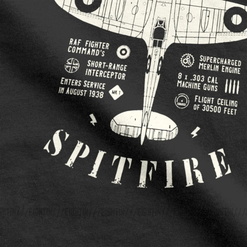 Футболки супермарин Spitfire, Мужская футболка из чистого хлопка, истребитель, самолет WW2, военный пилот, самолет, самолет, футболка с коротким рукавом, одежда