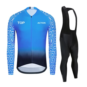 

Autumn Pro Team Long Sleeve Cycling Jersey Pants Set Cycling Clothing Suits Road Bike Jerseys Bicycle Clothes Cycling Kit Mens