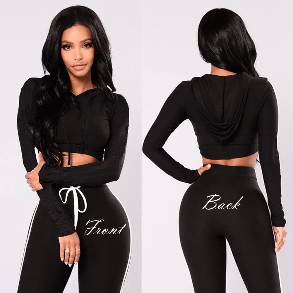 Women's Burgundy/Army Green/Black Sweatshirts Pullover Long Sleeve Cute Hooded Crop Streetwear Tracksuit Hoody Outwear | Женская