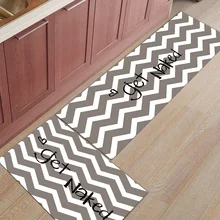 2 шт. Коврики для кухни серые и белые волнистые полоски с получить голые коврики для входа в ванную комнату гостиная двери коврики дома де