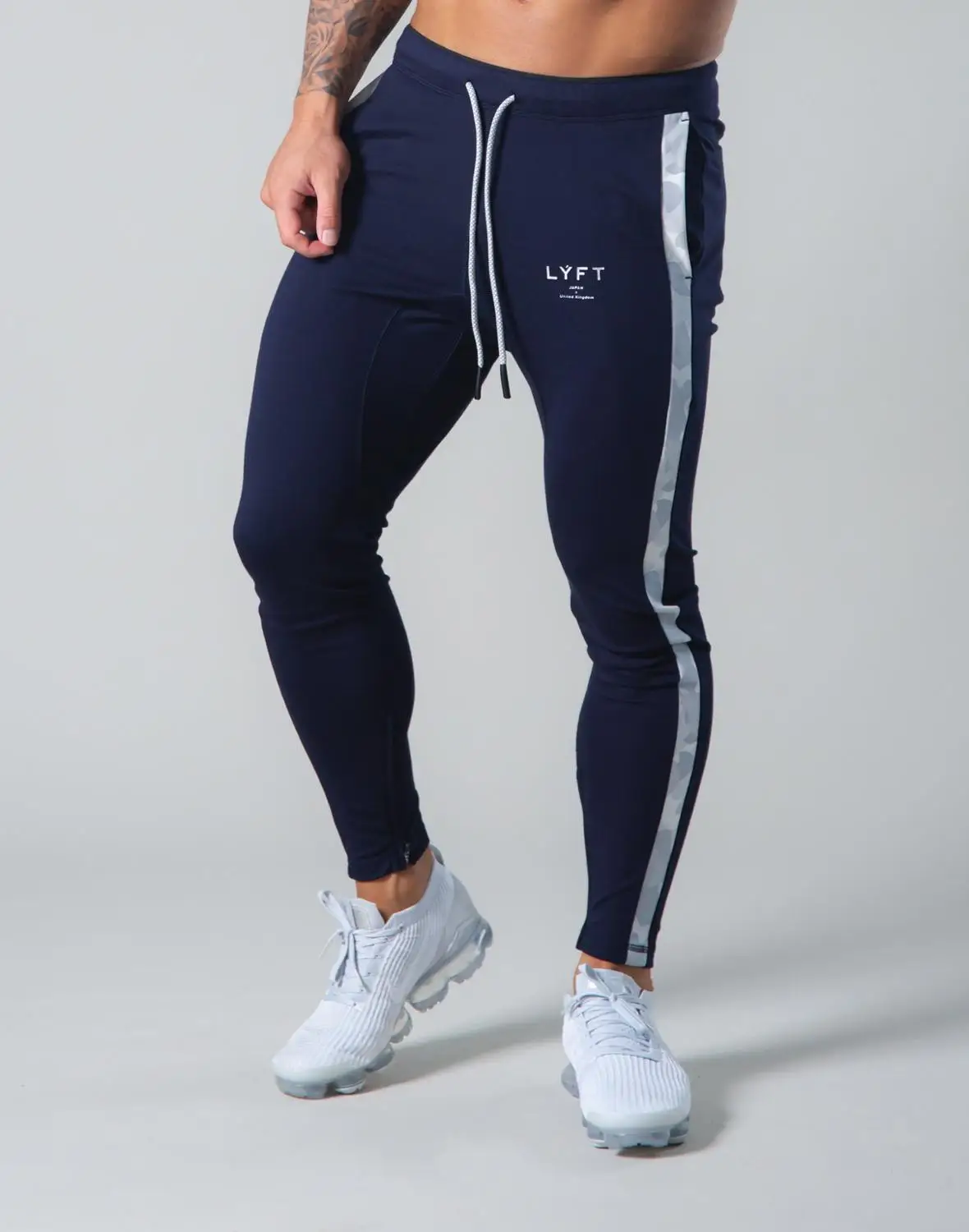 JP&UK Cotton Gym Pants Men Slim Fit Running Jogging Pants Mens Bodybuilding Sweatpants Training Sport Pants Fitness Trousers