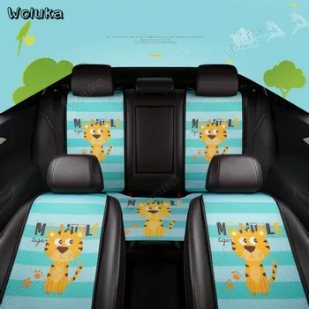 

Car Seat Cover Set Four Seasons Front and Rear Row Mat Cartoon Seat Pad Universal Car Seat Cushion CD50 Q01