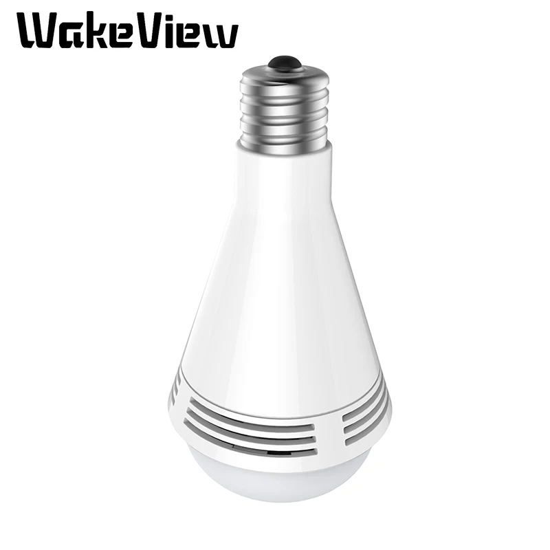 WakeView LED Light Camera 960P Wireless Panoramic Home Security WiFi CCTV Fisheye Bulb Lamp IP Camera 360 Degree Bluetooth Music