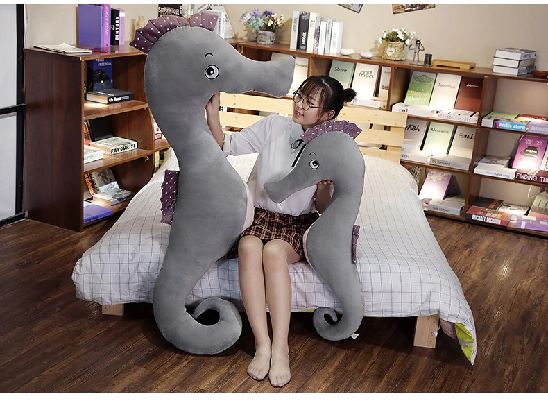 cute cartoon seahorse plush toy giant accompany sleeping pillow colorful sofa bed cushion doll big doll for children girl gift decoration 63inch 160cm DY50675 (14)