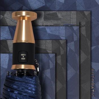 

Metal handle Automatic Umbrella women 10Ribs Folding Strong Windproof 23 inch* 10K Umbrellas Rain Women Business Quality Parasol