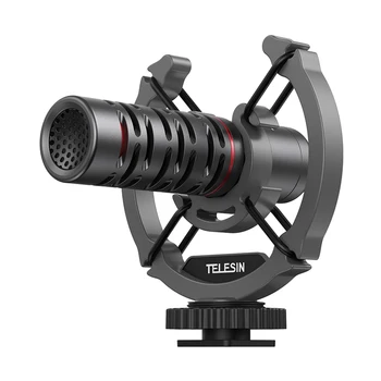 

Video Camera Microphone with Shock Mount Windscreen Kit for Phone PC DSLR Camera Camcorder Universal Compact On-Camera Shotgun
