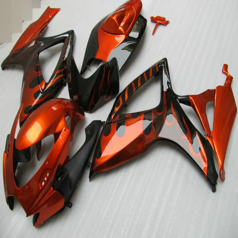 

Черный, оранжевый, красный, из АБС-пластика для мотоцикла полный комплект обтекателей для Suzuki GSXR 600 GSXR750 K6 06 07 2006 2007 GSXR-750 06 Кузов обвесы