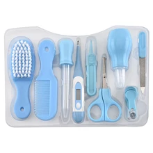 9 шт. уход за новорожденным набор ножниц для ногтей дети ногтей маникюрный Триммер Инструменты термометр гребень Безопасный Набор для новорожденных Горячая