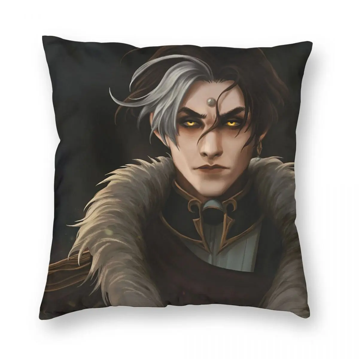 

Emperor Square Pillowcase Polyester Linen Velvet Creative Zip Decor Throw Pillow Case Home Cushion Case