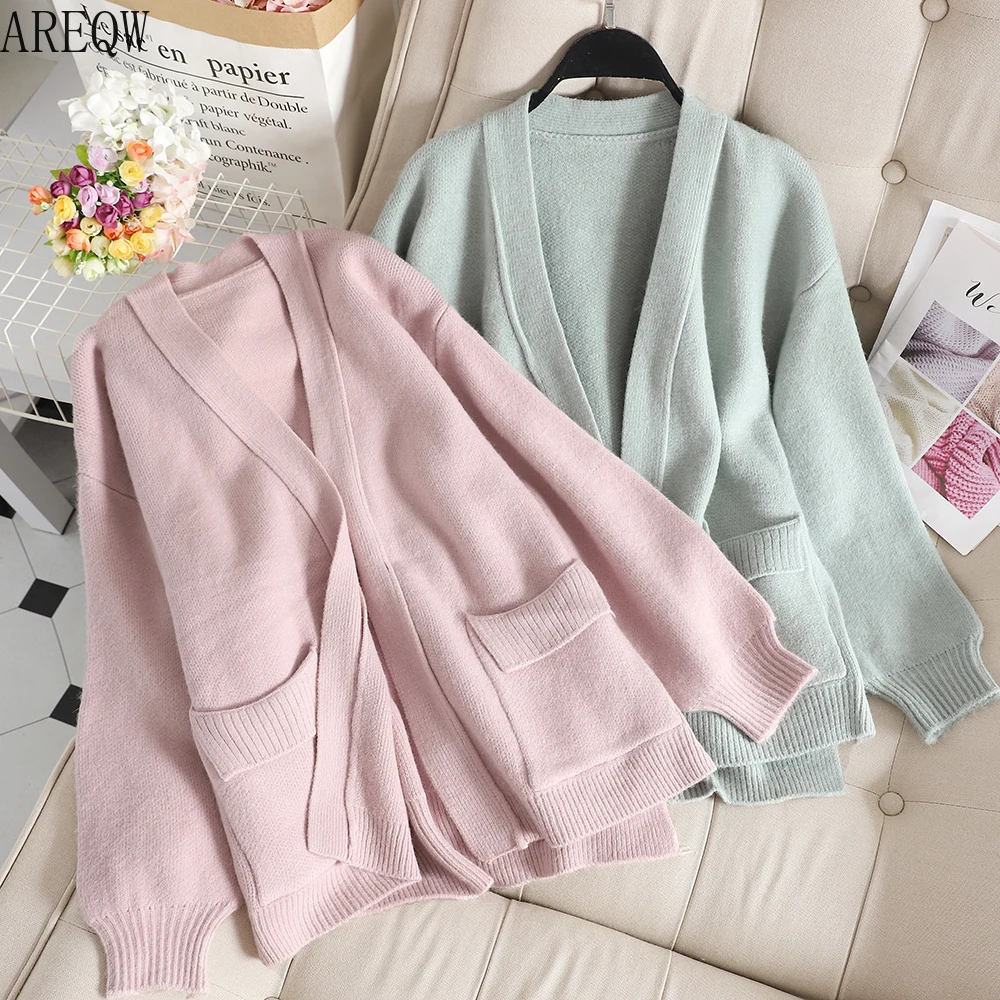 

Women Cardigan and Short Beautiful New Style of Lazy and Relaxed Knitted Jacket Knit Sweater Women