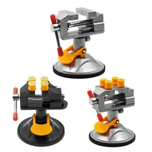 

Adjustable Fixed Electric Small Table Bench Vise Universal Suction Cup Vise 360° Rotatable Grinder Rotary Hand Drill Fixed Frame