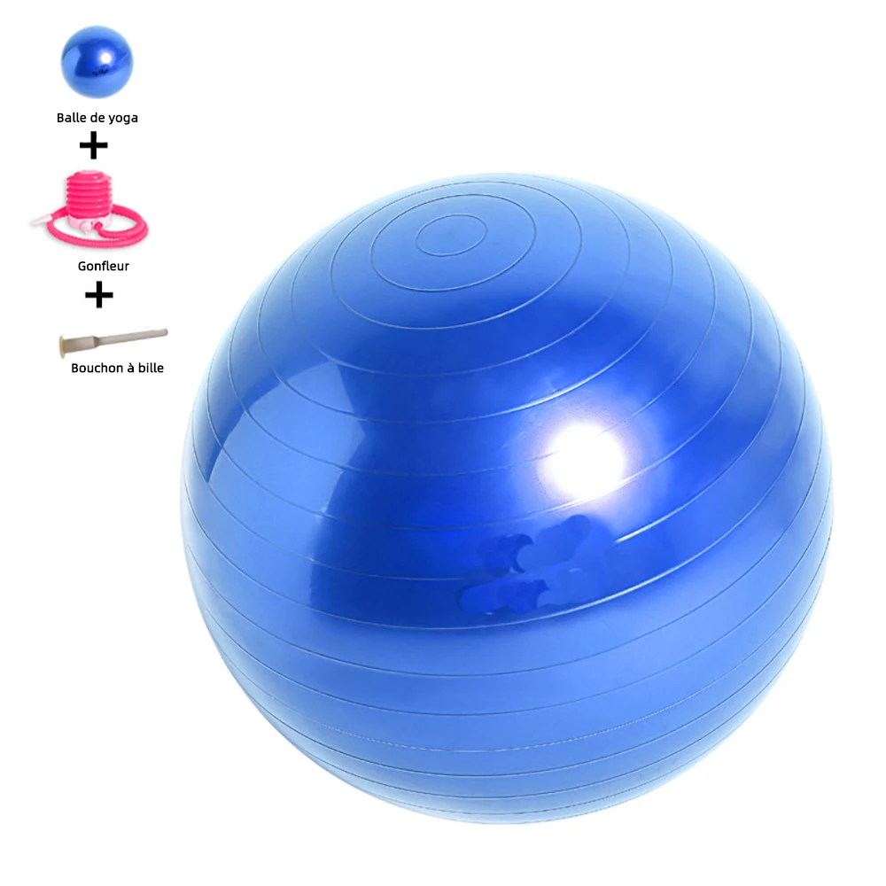 Yoga Ball Exercise Ball (55cm 75cm), Chair with Quick Pump, Stability Fitness Ball for Core