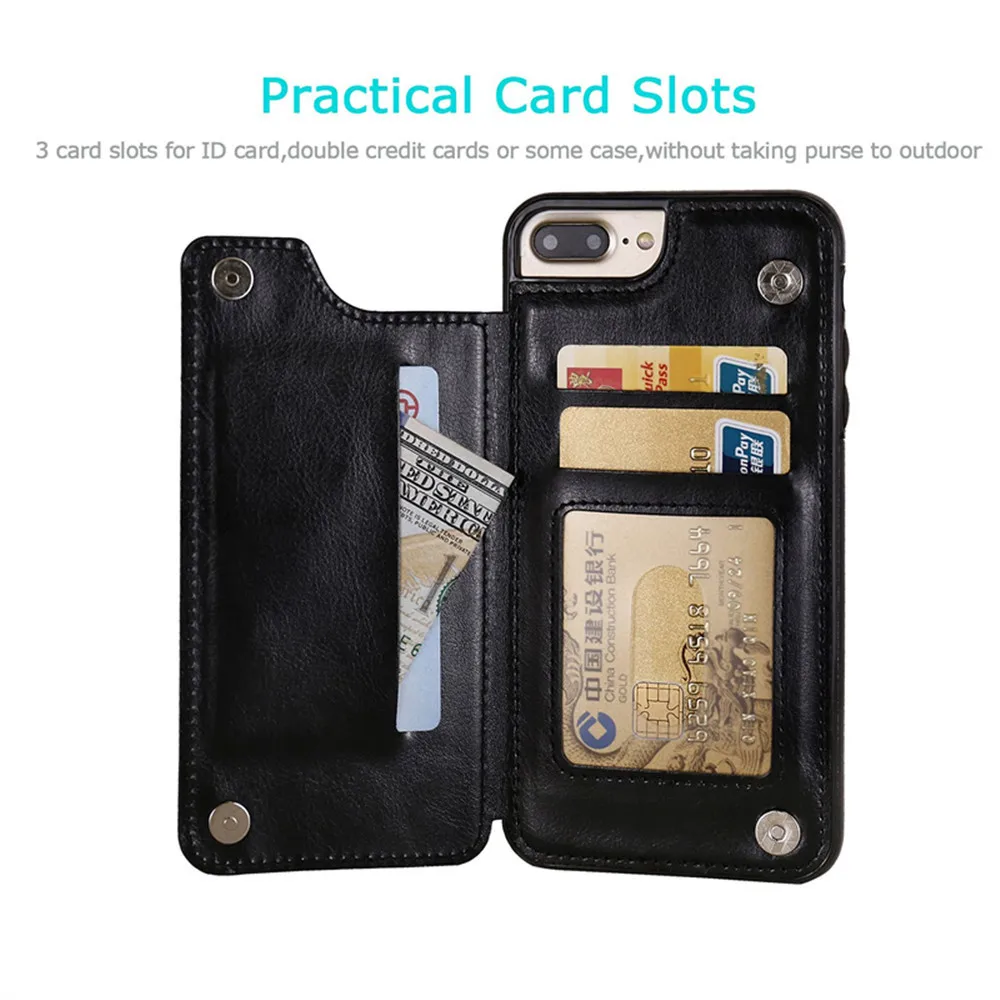 2 in 1 Unique Dual-use Card Wallet Flip Leather Phone Case For IPhone 7p/8p Shockproof Anti-scratch Lightweight Phone cover 