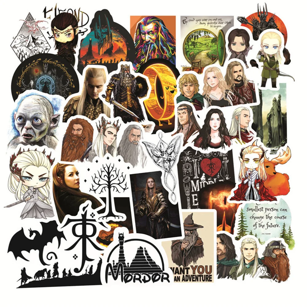 10/30/50PCS American Drama Movie The Hobbit Graffiti Decoration Gift Luggage Laptop Kids Classic Toys Stickers Wholesale |