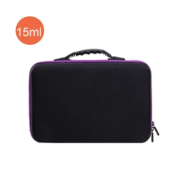 

60 Grids Essential Oil Holder Hard Shell Dustproof Carrying Case Large Capacity Shockproof EVA Zippered With Handle Portable
