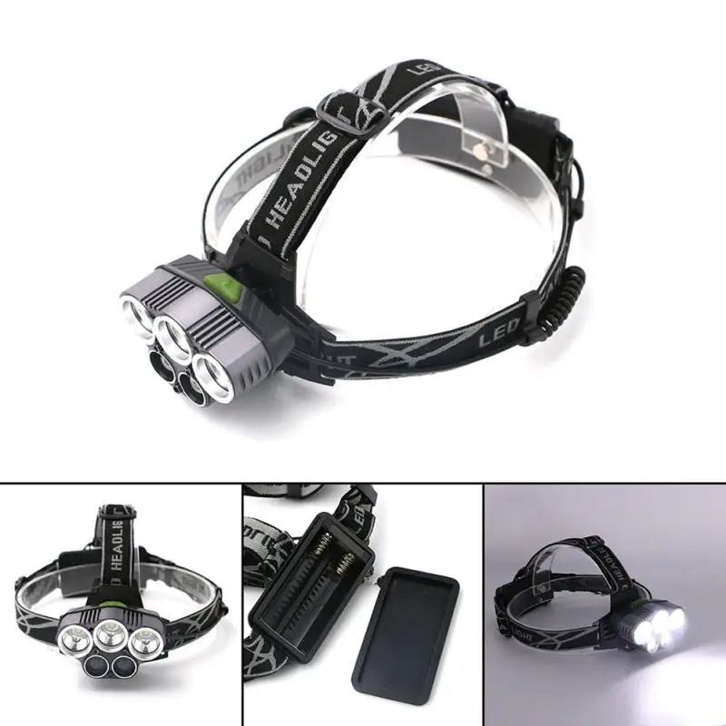 400 люмен USB Перезаряжаемый Водонепроницаемый светодиодный налобный фонарь с зумом Мощный светодиодный налобный фонарь для наружной аварийной ночной рыбалки Шахтерская лампа