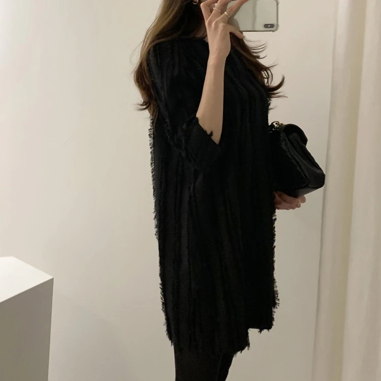 Colorfaith Новинка осень зима женские платья три четверти корейский стиль Модные Элегантные повседневные однотонные мини-платья DR7089