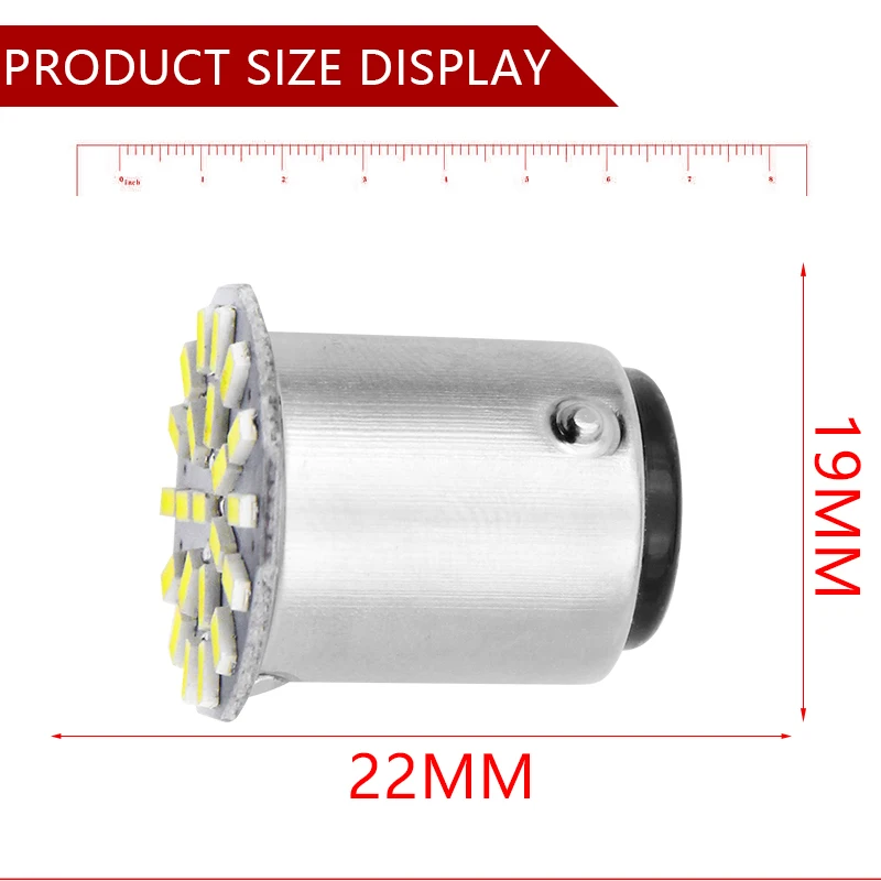 1 шт. Лидер продаж 12V 1156 1157 22SMD P21W BA15S BA15D светодиодный автомобильная лампа авто передний стоп-сигналы поворота фонари Габаритные светодиодные лампы накаливания