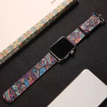 

Strap for Apple Watch 5 4 Band 40mm 38mm Genuine Leather Bracelet wrist belt for iwatch 5 4 3 2 1 44mm 42mm watchband woman