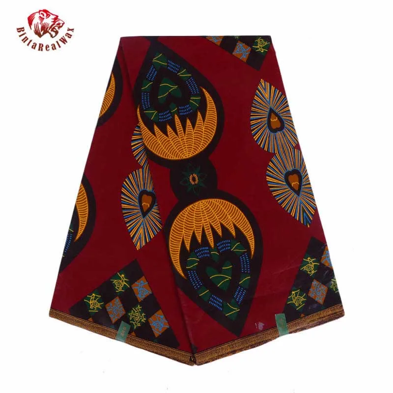 Воск хлопок последние африканские ткани 6 ярдов настоящий голландский воск ткань высокого качества цветочный узор 24FS1099