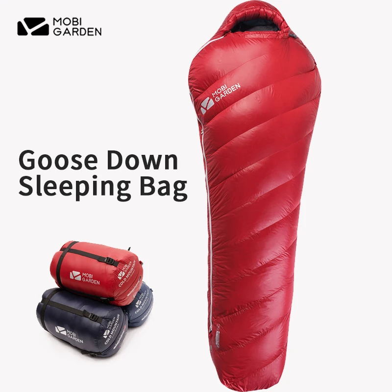 

MOBI GARDEN LS Mummy Sleeping Bag Cold Resistance 10℃~-10℃ Thickening FP700+ 90% Goose Down Snow Mountain Outdoor Camping