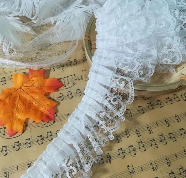 

1Yard Latest Mesh Lace Fabric High Quality Lace Fabric Guipure 4.5cm Cotton Lace Trim Sewing Ribbon encajes dentelle LE45