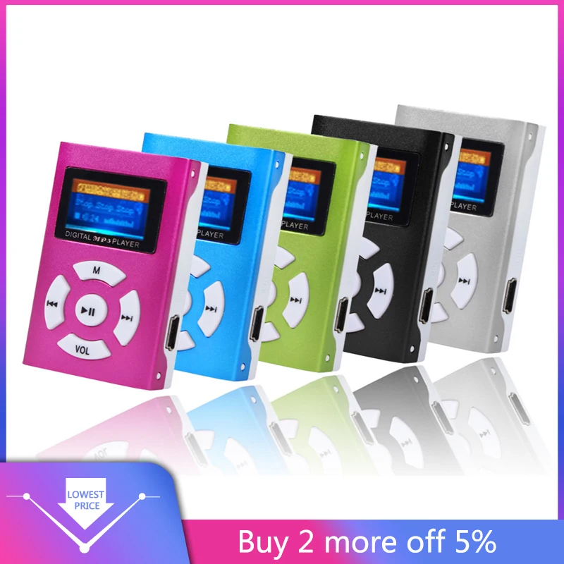 MP3 Музыкальные плееры спортивный плеер Hi Fi Портативный USB мини mp3 ЖК экран
