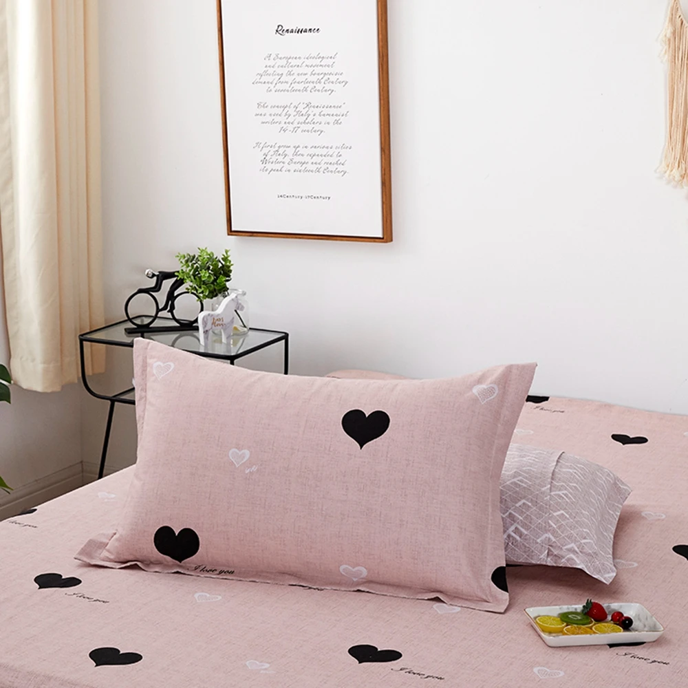 100% хлопок постельные принадлежности набор в форме сердца пододеяльник наволочка розовый комфортный цвет/стеганое одеяло постельное белье