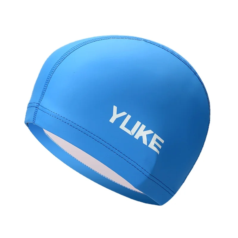 Elastic Waterproof PU Fabric Protect Ears Long Hair Sports Swim Pool Hat Swimming Cap Big Size For Men Women Adults For Swiming 3