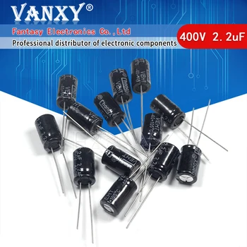 

20PCS Higt quality 400V2.2UF 8*12mm 2.2UF 400V 8*12 Electrolytic capacitor