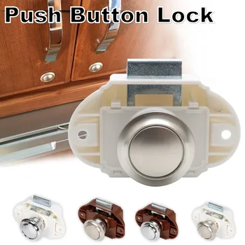

Camper Car Push Zinc Alloy Plastic Snap Lock RV Caravan Boat Drawer Motor Home Cabinet Drawer Latch Button Locks For Furniture