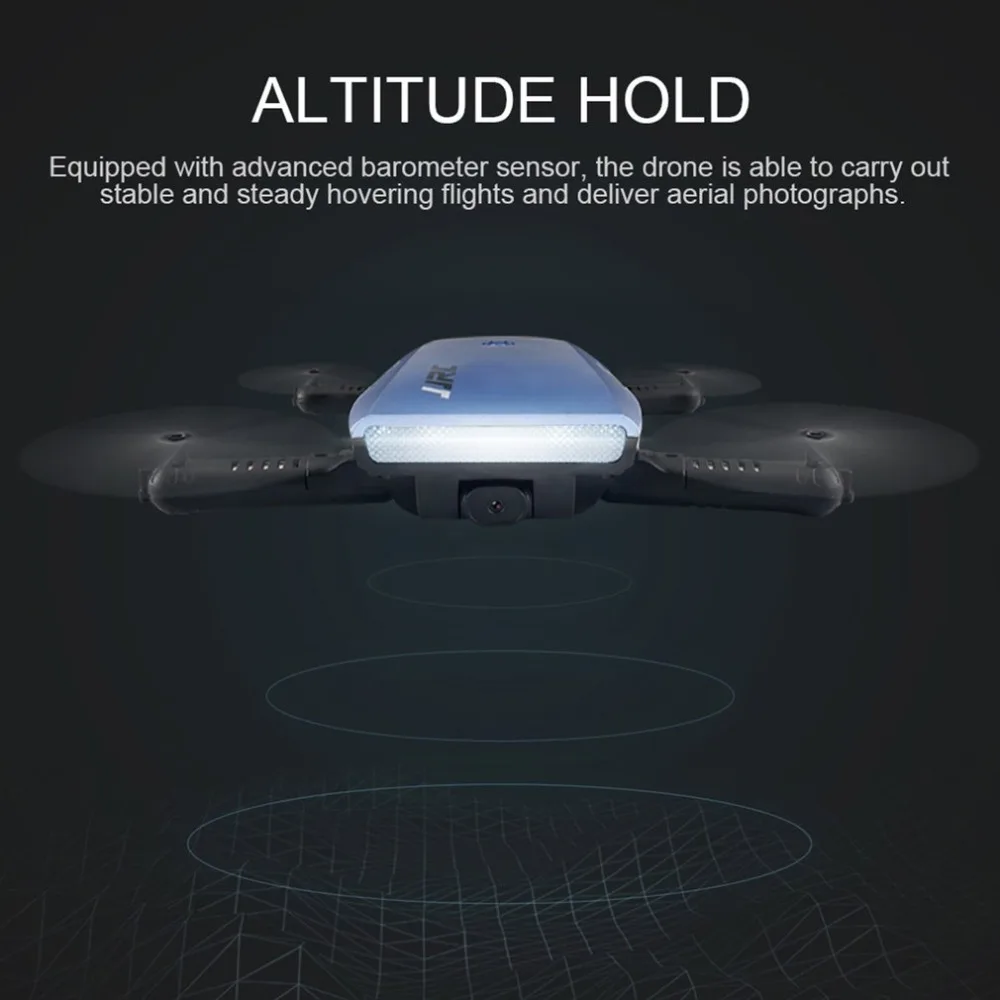 JJR/C H47 Elfie WiFi FPV Дрон с 720P HD камерой режим удержания высоты складной g-сенсор Мини RC селфи-Квадрокоптер, 3 батареи tt
