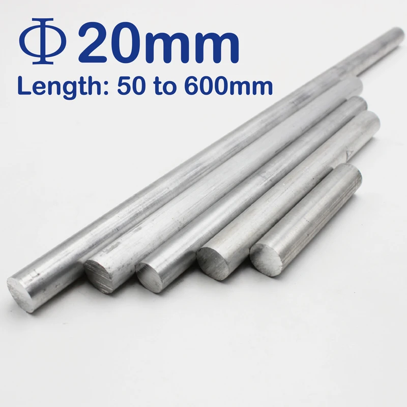 Diameter 22mm 32mm 6061 Aluminum Round Rod Solid Bar Stock L:50-600mm Select 