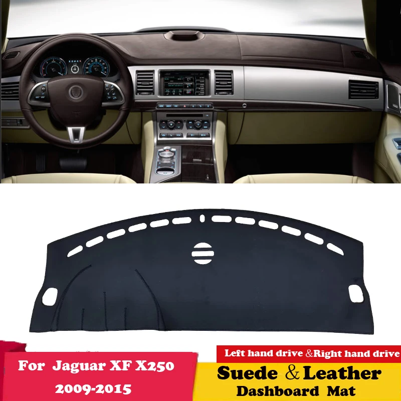 For Jaguar XF X250 2009 2010 2011 2013 2015 Leather Dashmat Dashboard Cover Pad Dash Mat Carpet