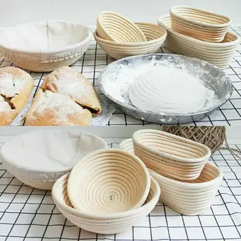 

Bread Proving Baskets Fermentation Rattan Proofing Banneton Brotform Country Baking Bowl Home Baguette Tools Basket Dough B T7Y8