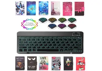 

Universal Wireless Bluetooth Keyboard case For Samsung Galaxy Tab A 8.0 2019 T290 T295 Tablet 7 Color LED Backlit keyboard cover