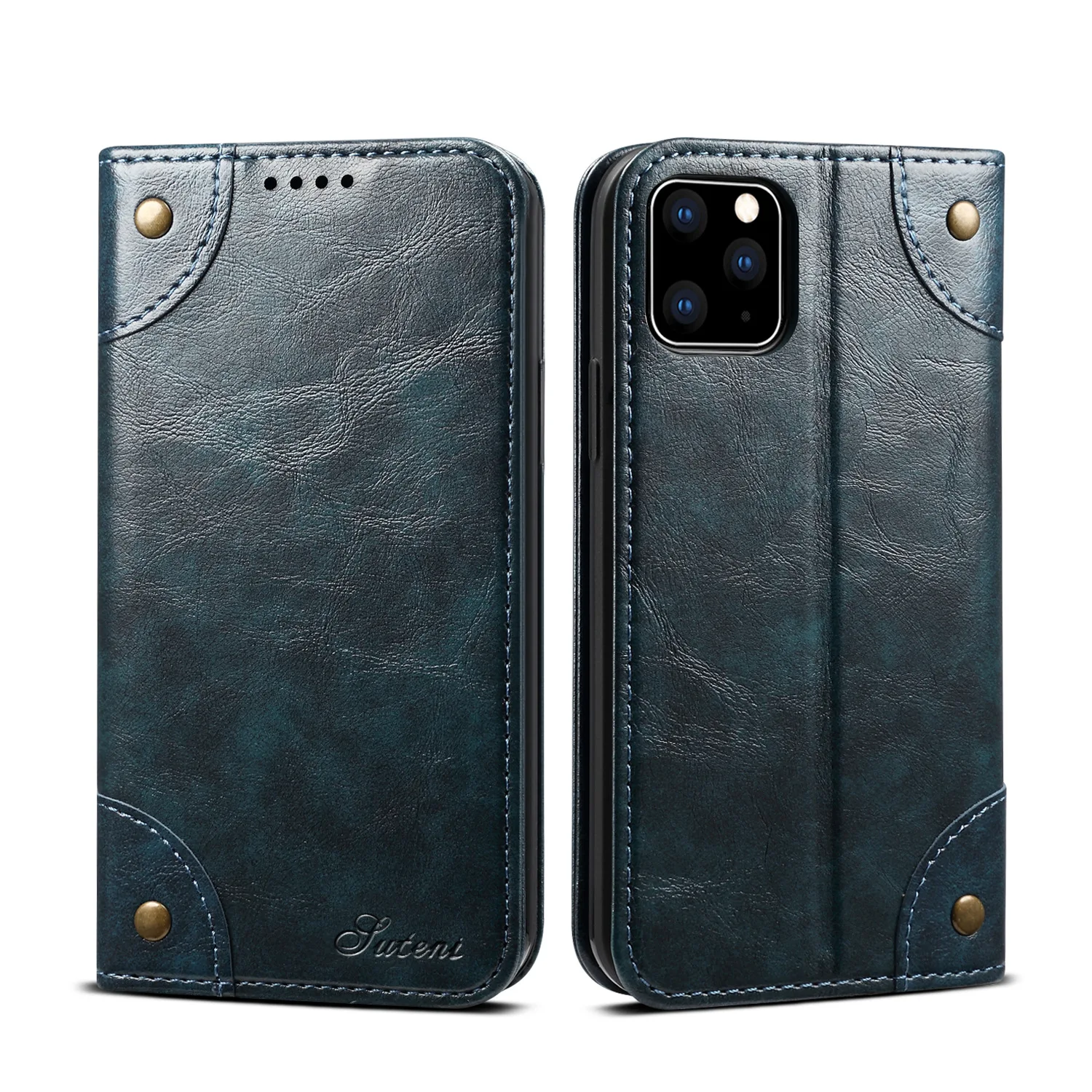 Роскошный деловой Чехол бумажник из натуральной кожи для Iphone X XS XR 8 7 Plus винтажный