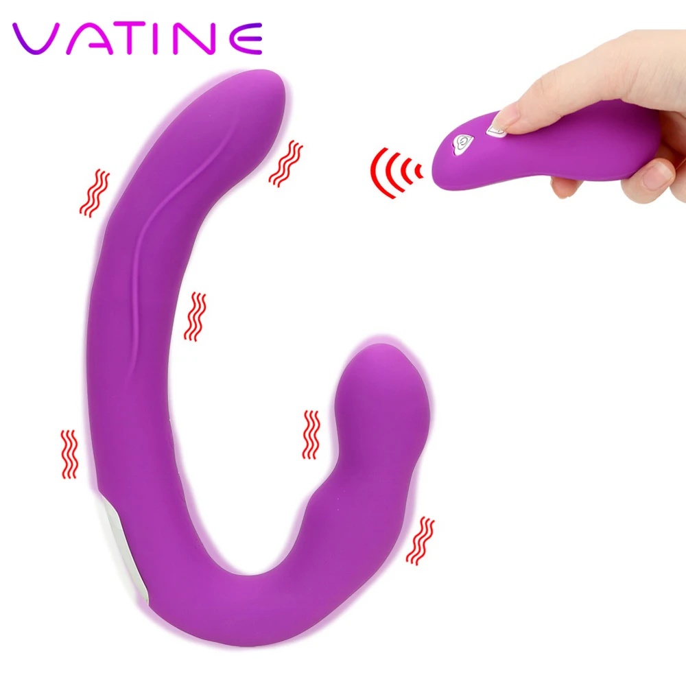 VATINE Strap on Double Penetration Dildo Clitoris Stimulator Anus Massage Vibrator Strapless Strapon Sex Toys for Lesbian | Красота и